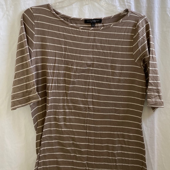 Women's Striped Boat-neck Top Size: Large - Picture 3 of 6